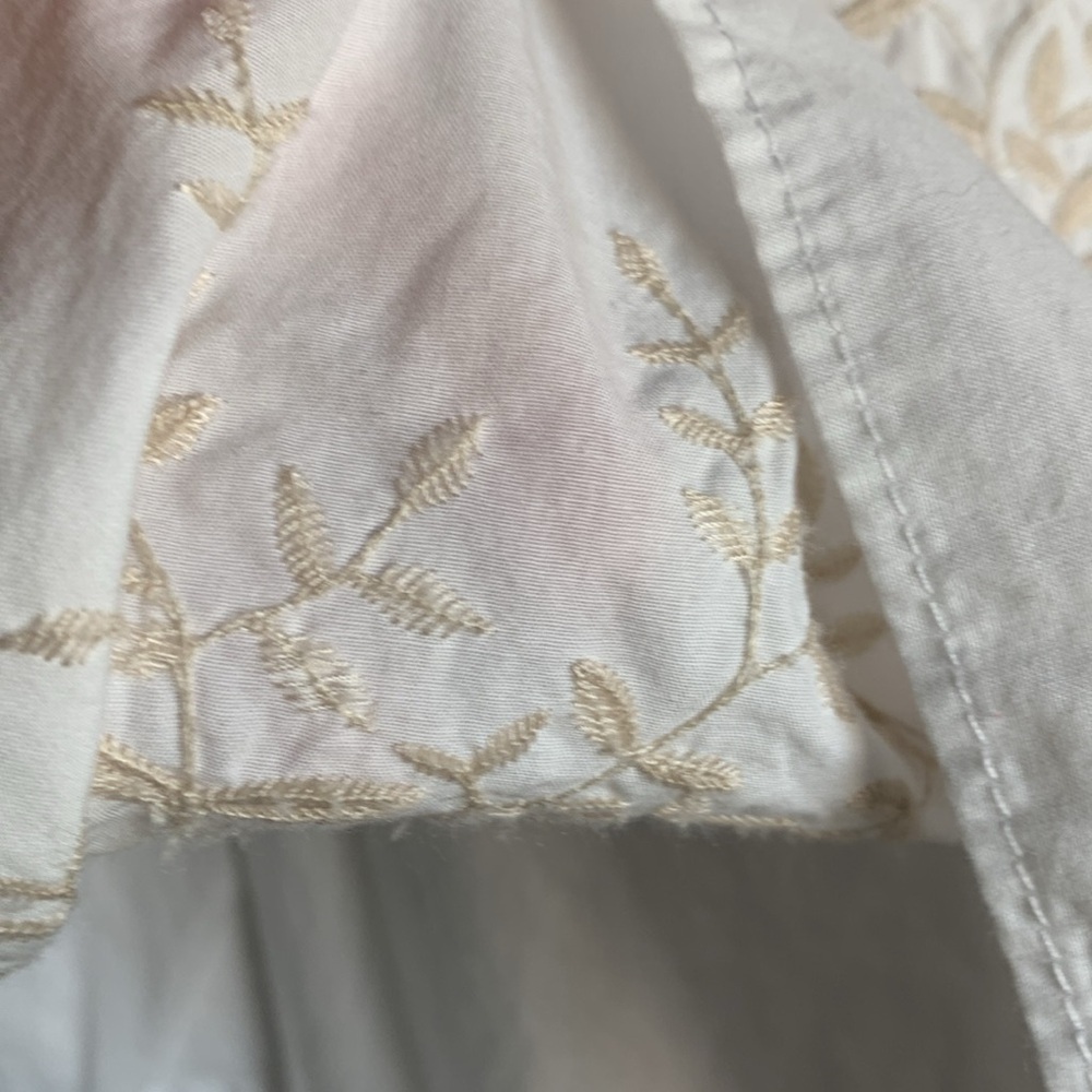 Talbots women’s size 6 white embroidered lined midi skirt coastal Euro summer - Picture 12 of 16